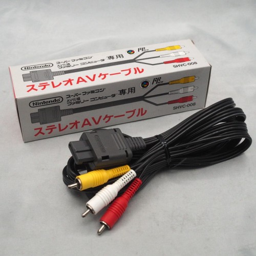 Used Nintendo Stereo AV cable Official Boxed [For Nintendo Famicom, Super Famicom, N64, Gamecube] - Tested & Working