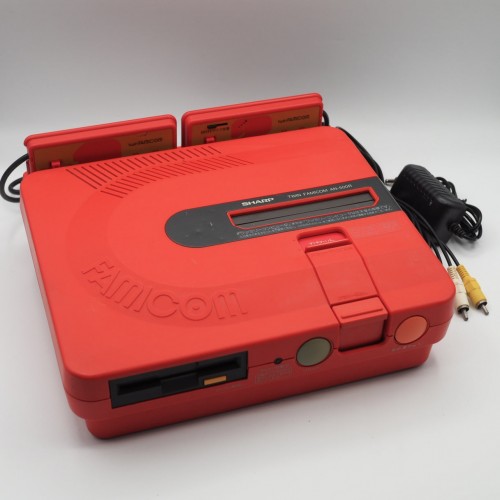 Used Sharp Twin Famicom Console system AN-500R [New Rubber Belt replaced] - Tested & Working