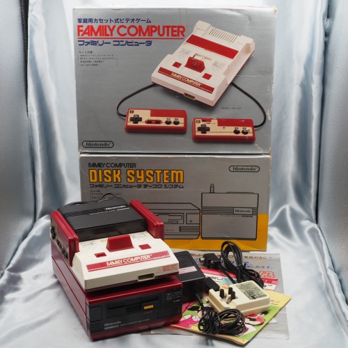 Used Famicom & Disk System Console SET [New Rubber Belt Replaced] - Tested & Working