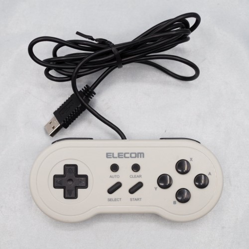 Used ELECOM Retro Style 8-Button USB Gamepad [JC-1608TWH] - Tested & Working