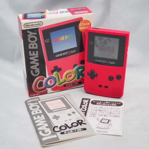Used Nintendo GAME BOY COLOR Red CGB-001 Handheld System Boxed [NTSC-J] - Tested & Working