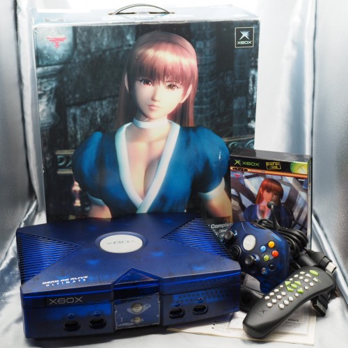 Used Microsoft Xbox Kasumi Blue Console system DEAD OR ALIVE Limited Edition [NTSC-J] - Tested & Working