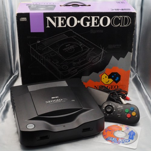 Used NEO GEO CD Console system CD-T01 Boxed [1 controller] + REAL BOUT SET - Tested & Working