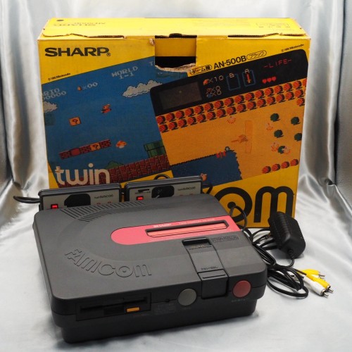 Used Twin Famicom AN-500B Console system Boxed [New Rubber Belt replaced] - Tested & Working