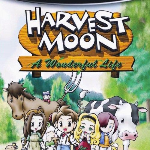 Harvest Moon A Wonderful Life [Player's Choice] - Gamecube Game, Box, Art, and Manual